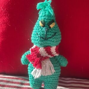 Crocheted Grinch with Scarf